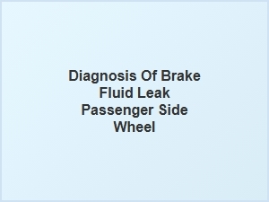 Diagnosing Brake Fluid Leaks Near the Passenger Side Wheel