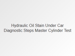 Diagnosing a Hydraulic Oil Stain Under Your Car