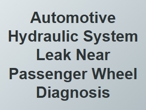 Detect Passenger Wheel Hydraulic Leaks Early