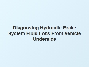 Locating and Repairing Fluid Leaks in Your Hydraulic Brake System